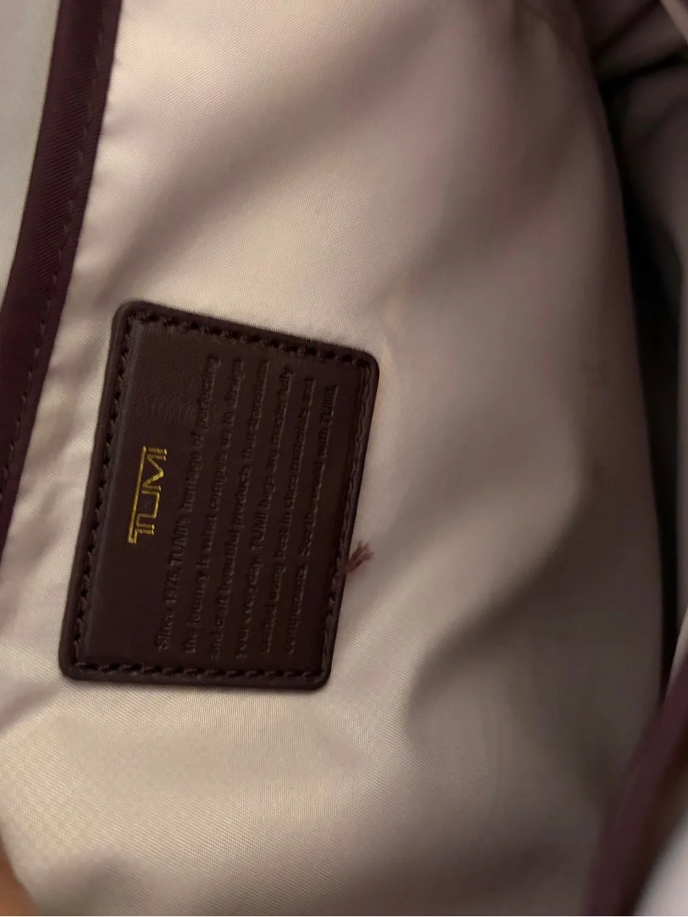 Tumi backpack laptop holder travel bag